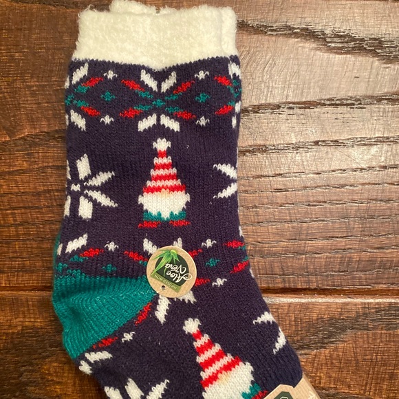 Christmas Gnome Socks Men Size 8-12.5 Double Layer Aloe Infused Cozy Socks - Picture 6 of 12
